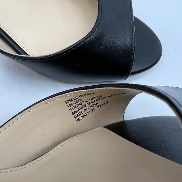Liz Claiborne Womens Octavia Wedge Sandals Black Size 10M - Picture 5 of 11